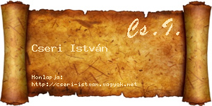 Cseri István névjegykártya