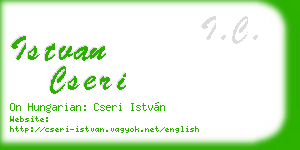 istvan cseri business card