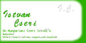 istvan cseri business card